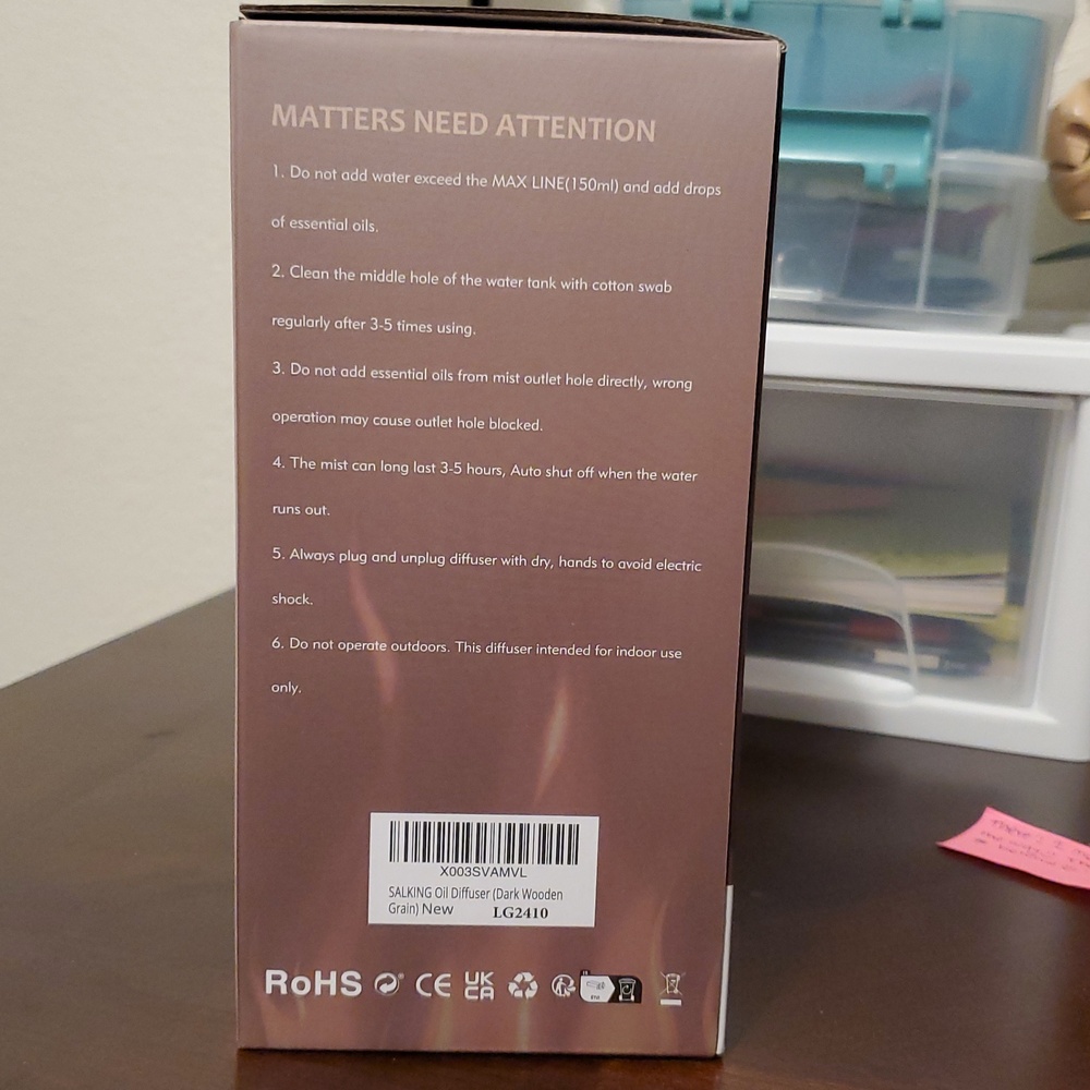 Salking Salt Lamp & Flame Essential Oil Diffuser - Picture 3 of 4